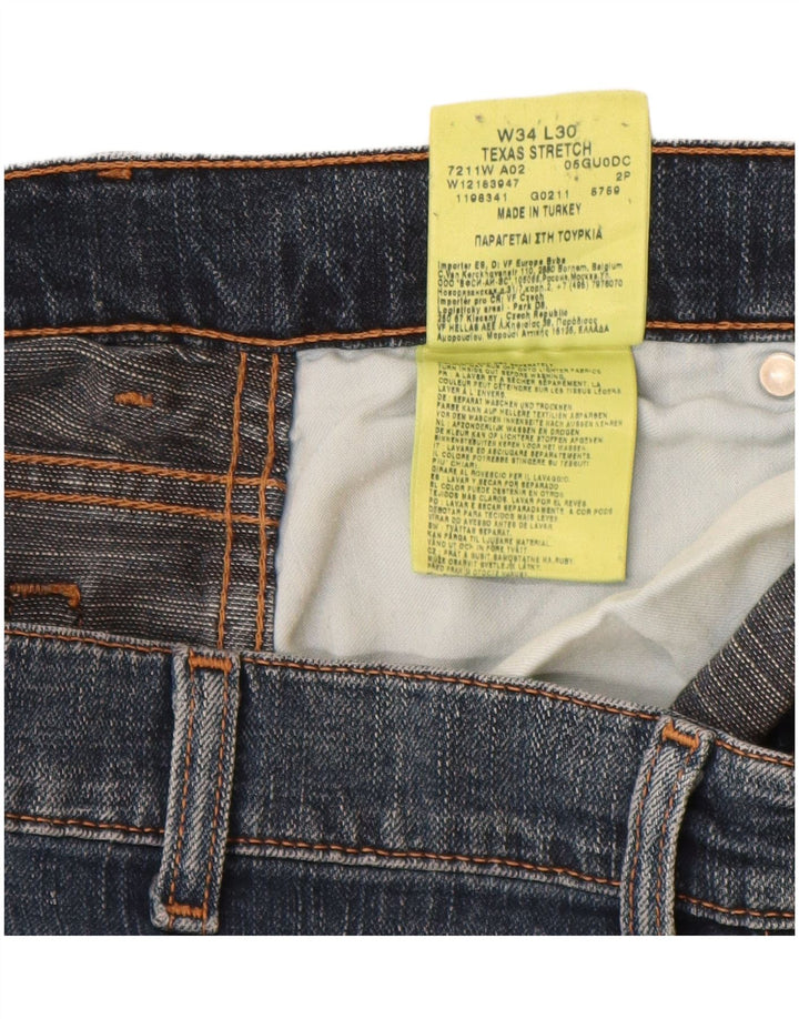 Męskie jeansy WRANGLER Texas Stretch Straight W34 L30 Niebieskie, bawełniane