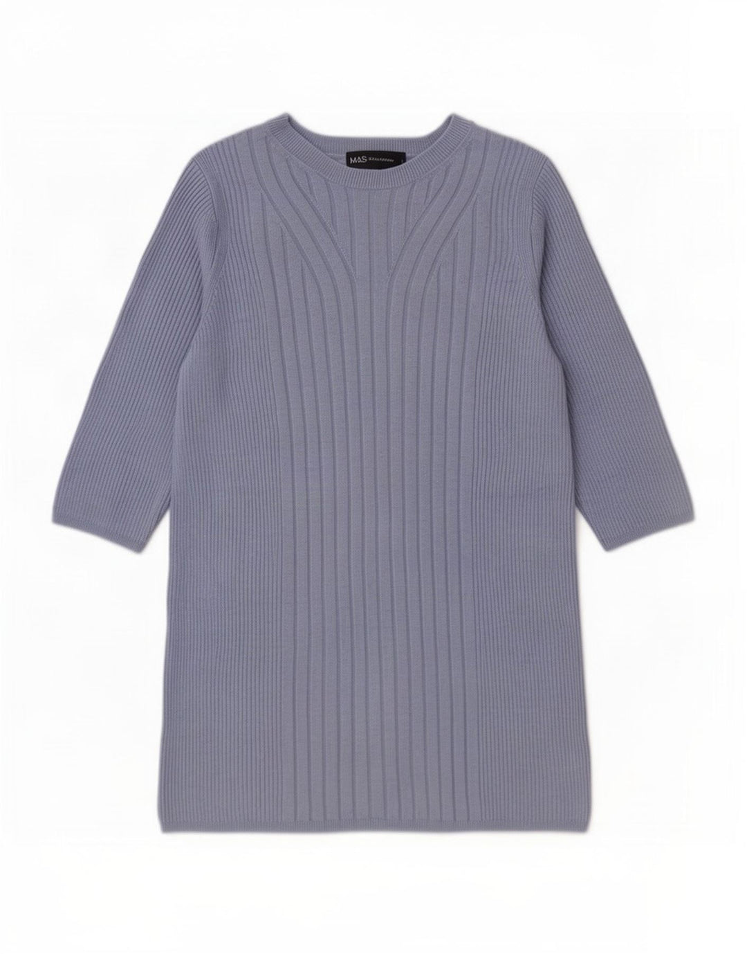 Sweter damski Marks & Spencer z okrągłym dekoltem, UK 12, średni niebieski