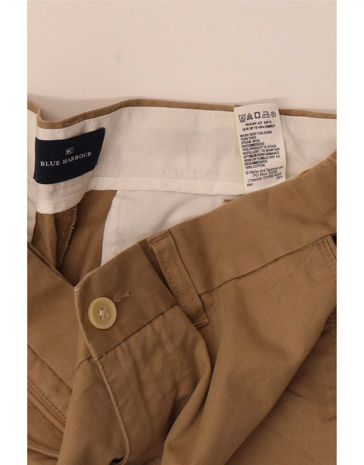 Męskie spodenki Chino Marks & Spencer Blue Harbor W32, średnio beżowe, bawełniane