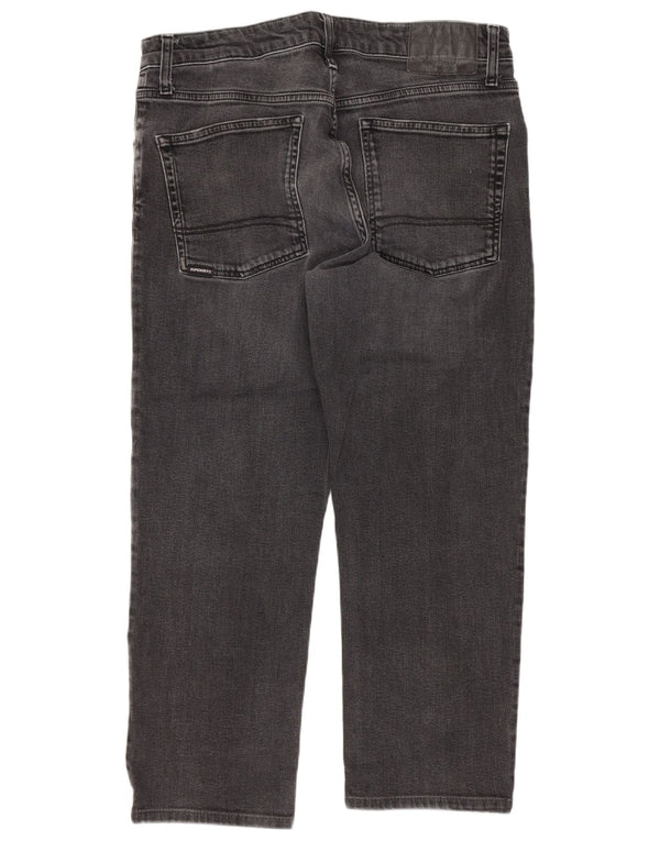 Męskie jeansy Superdry o krótkim kroju W34 L24, czarne, bawełniane
