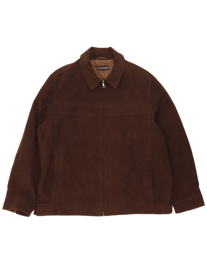Marks & Spencer Męska kurtka bomberka z autografem UK 42 XL, brązowa, bawełniana