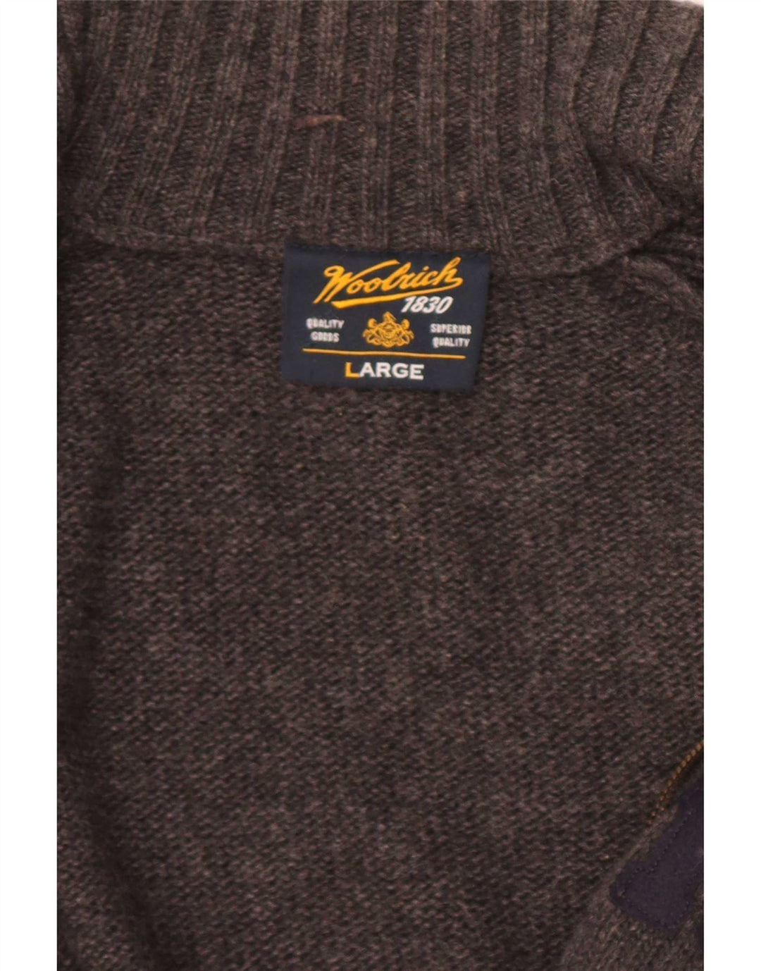 Męski sweter z grafiką Woolrich, duży, szary
