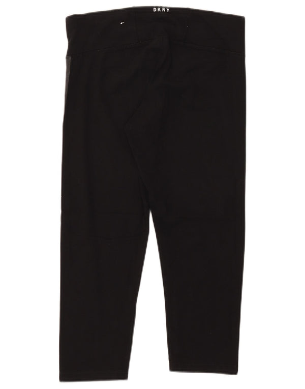 Damskie legginsy Capri Dkny z grafiką UK 12, bawełna w kolorze średniej czerni