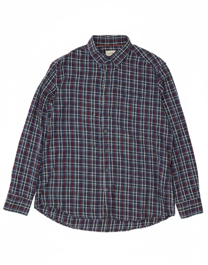 BUGATTI Mens Flannel Shirt Size  43/44 XL Multicoloured Check Cotton