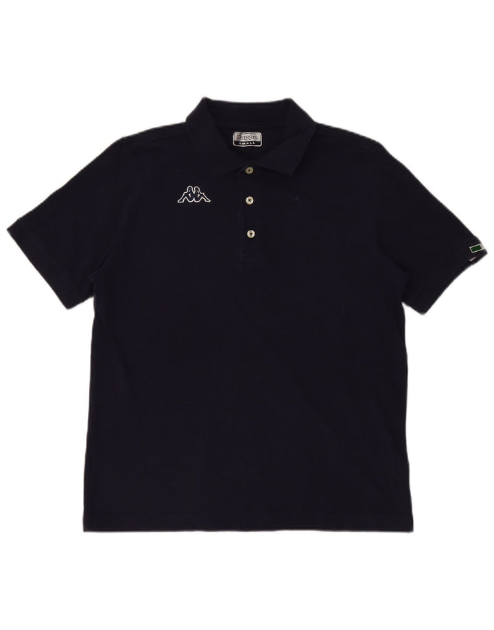 Męska koszulka polo Kappa, mała, granatowa, bawełniana