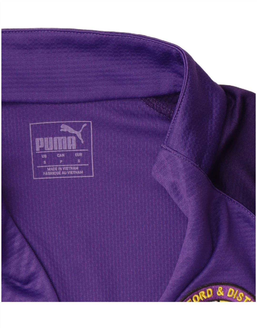 Męski dres PUMA z grafiką i zamkiem błyskawicznym, mały, fioletowy, geometryczny