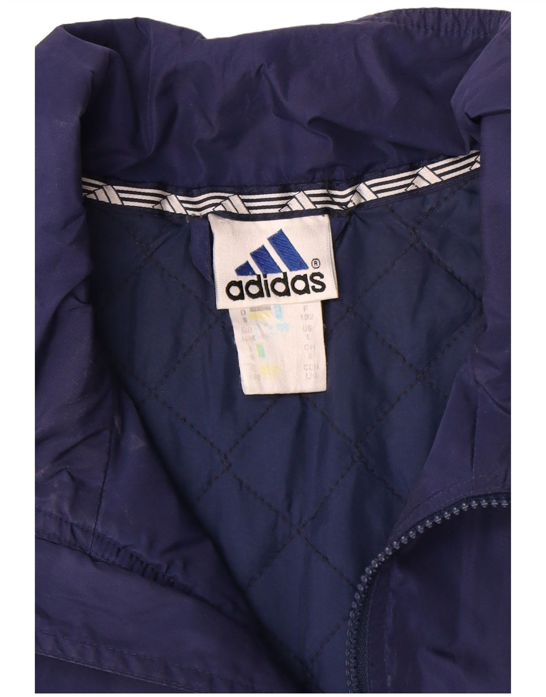 Męska kurtka wiatrówka Adidas UK 44/46 Duży granatowy poliamid