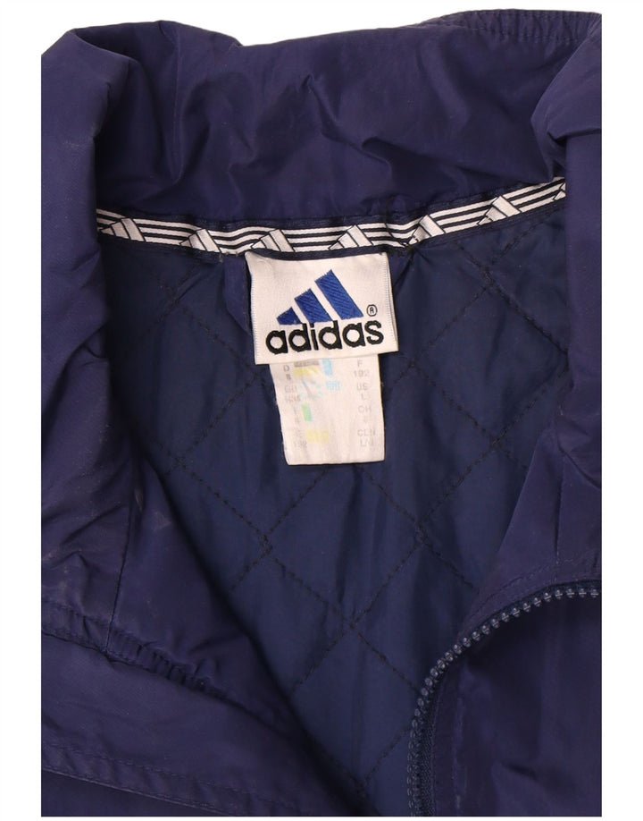 Męska kurtka wiatrówka Adidas UK 44/46 Duży granatowy poliamid