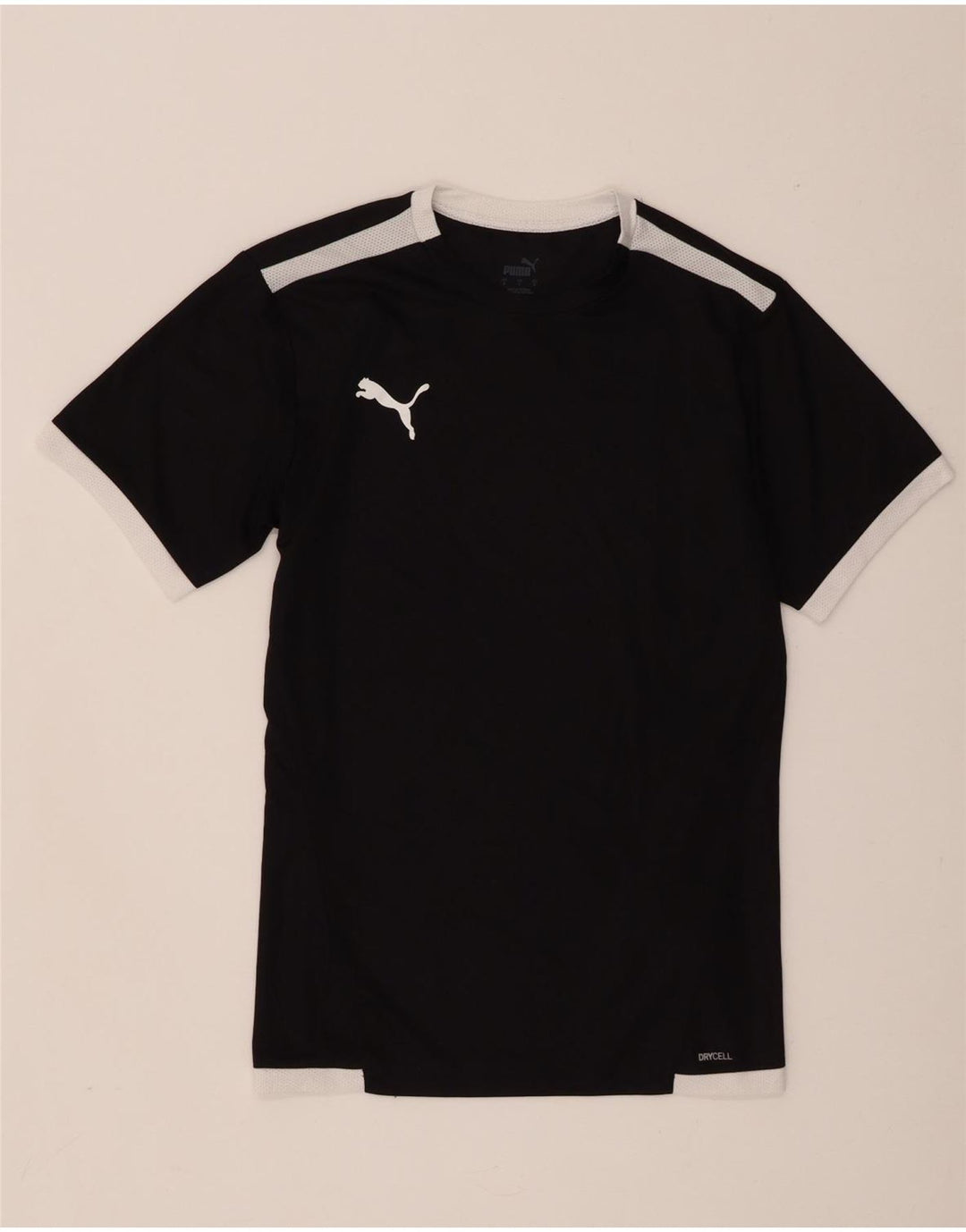 Męska koszulka Puma Top, mała, czarna, z blokami kolorów, z poliestru