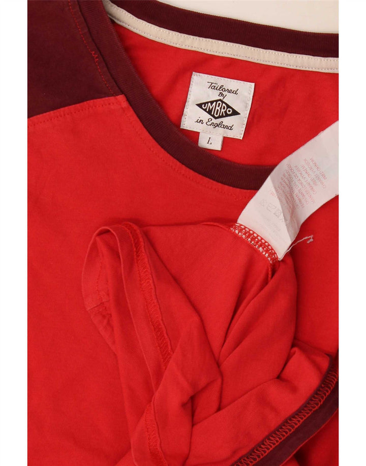 T-shirt męski Umbro, duży, czerwony, blok kolorów