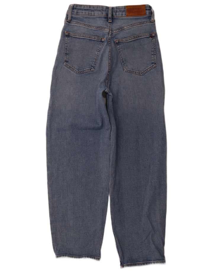 Damskie jeansy TOMMY HILFIGER z nogawkami balonowymi i wysokim stanem W25 L25 niebieskie