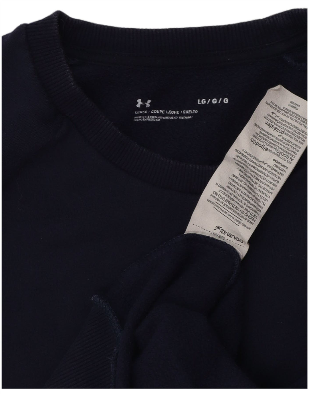 Bluza męska Under Armour, duża, granatowa, bawełniana