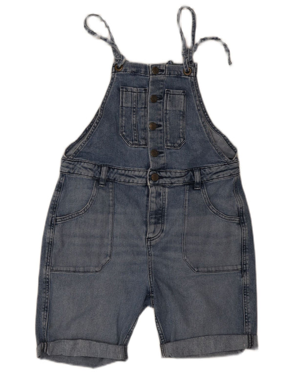 Damskie spodenki ogrodniczki Fat Face UK 12 Medium W30 Niebieskie bawełniane