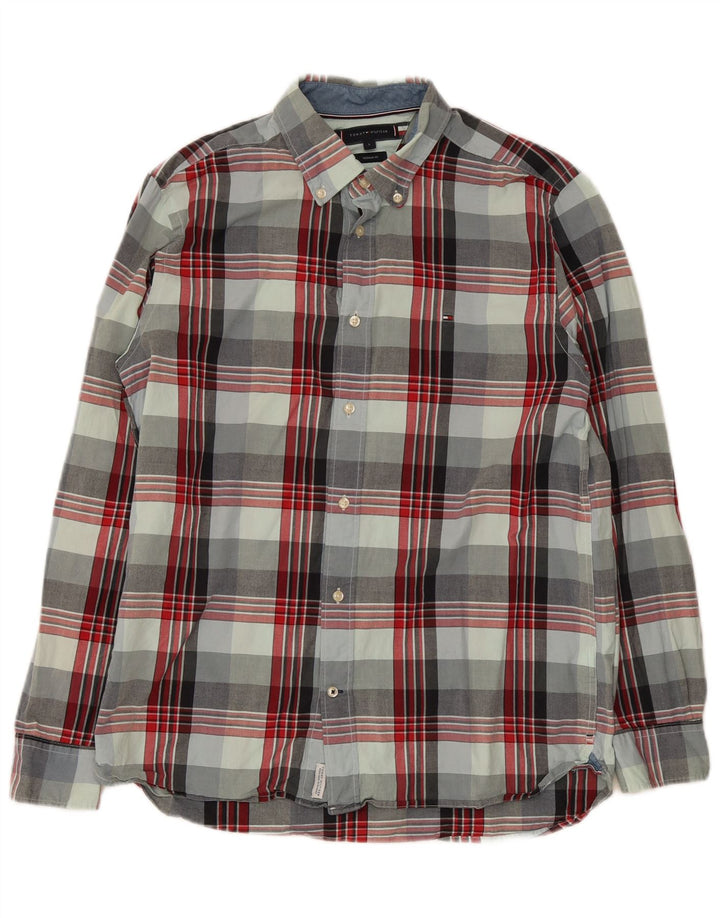 Męska koszula o regularnym kroju Tommy Hilfiger, duża, wielokolorowa, bawełniana w kratę
