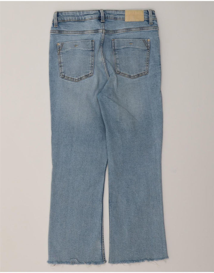 Damskie jeansy ZARA Crop Bootcut EU 40 Medium W30 L25 Niebieskie bawełniane
