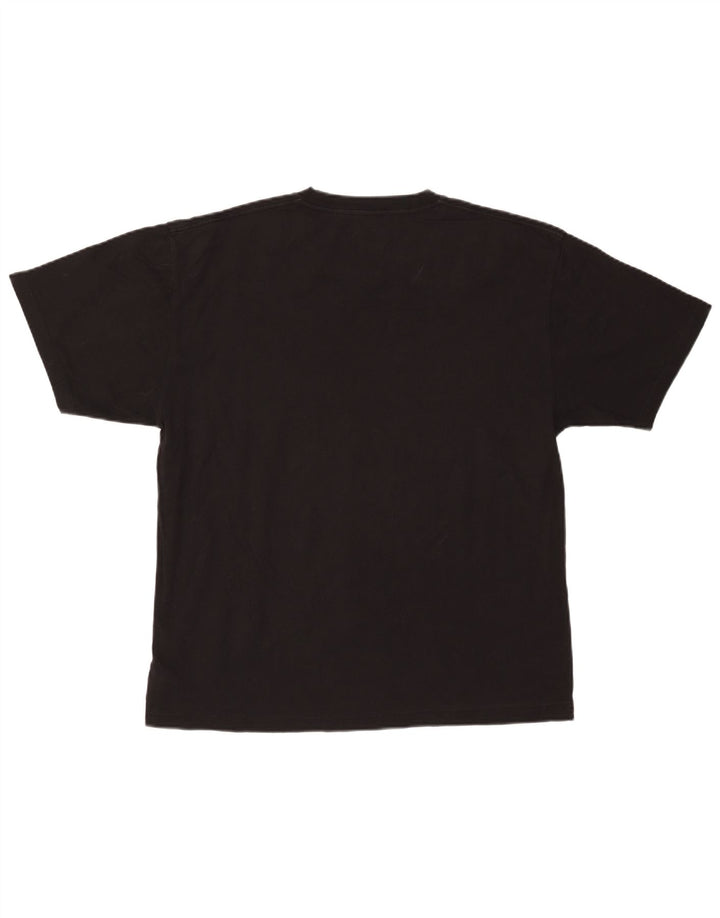 Męski T-shirt VANS o klasycznym kroju, duży, czarny, bawełniany