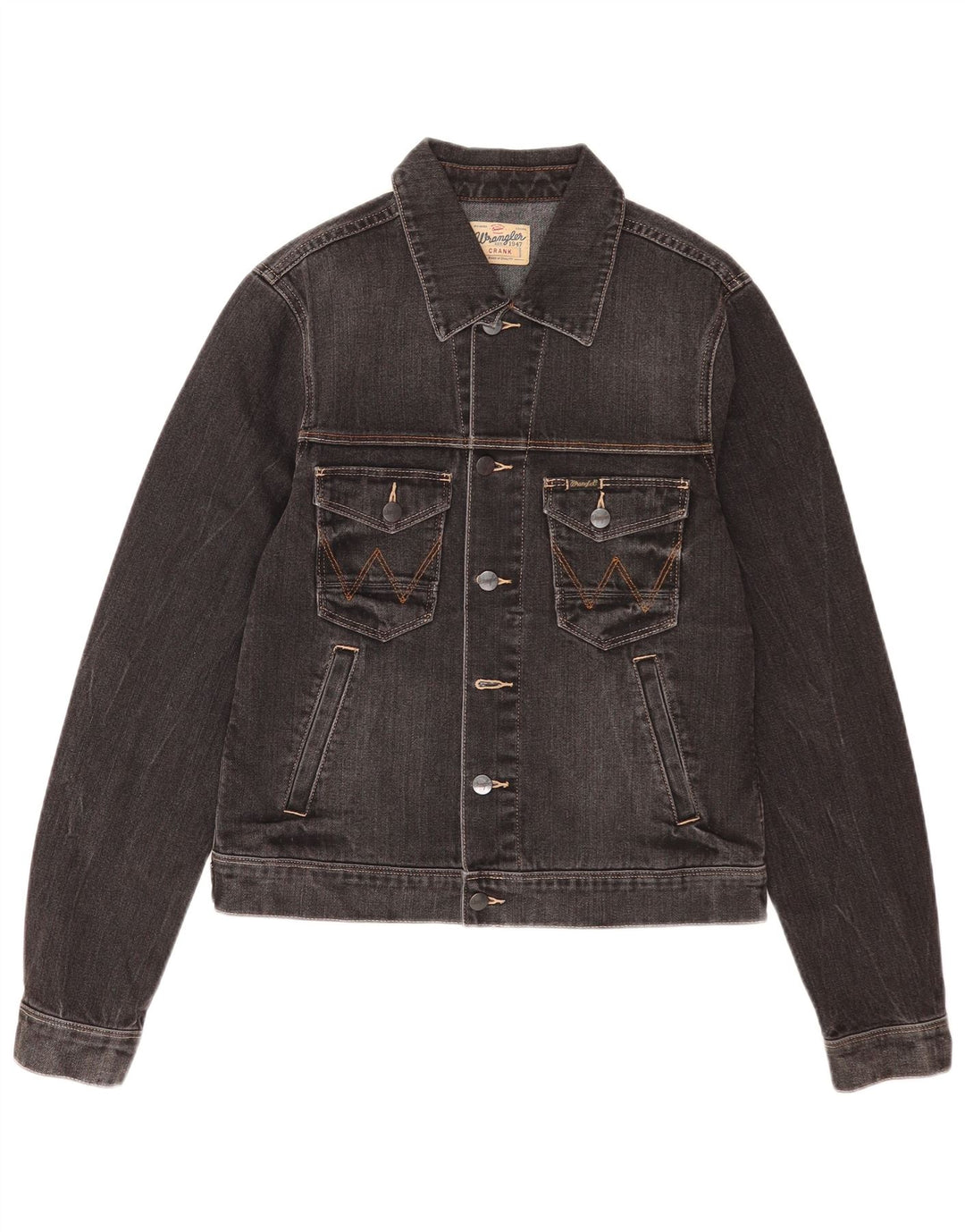 Wrangler Mens Crank Denim Jacket UK 36 Small Black