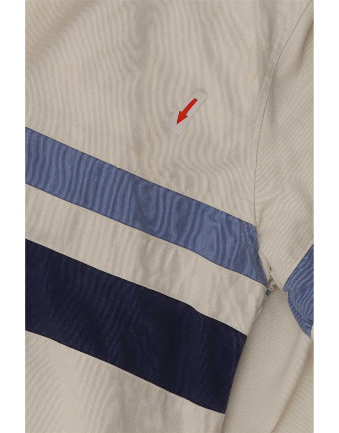 Crew Clothing Męska koszula pulowerowa, średnia, bawełniana w białe paski