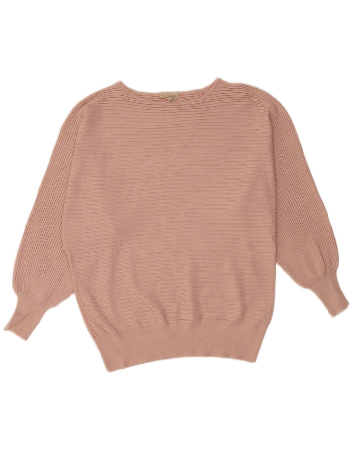 Damski sweter z dekoltem w łódkę Phase Eight UK 14 Średnioróżowy wiskoza