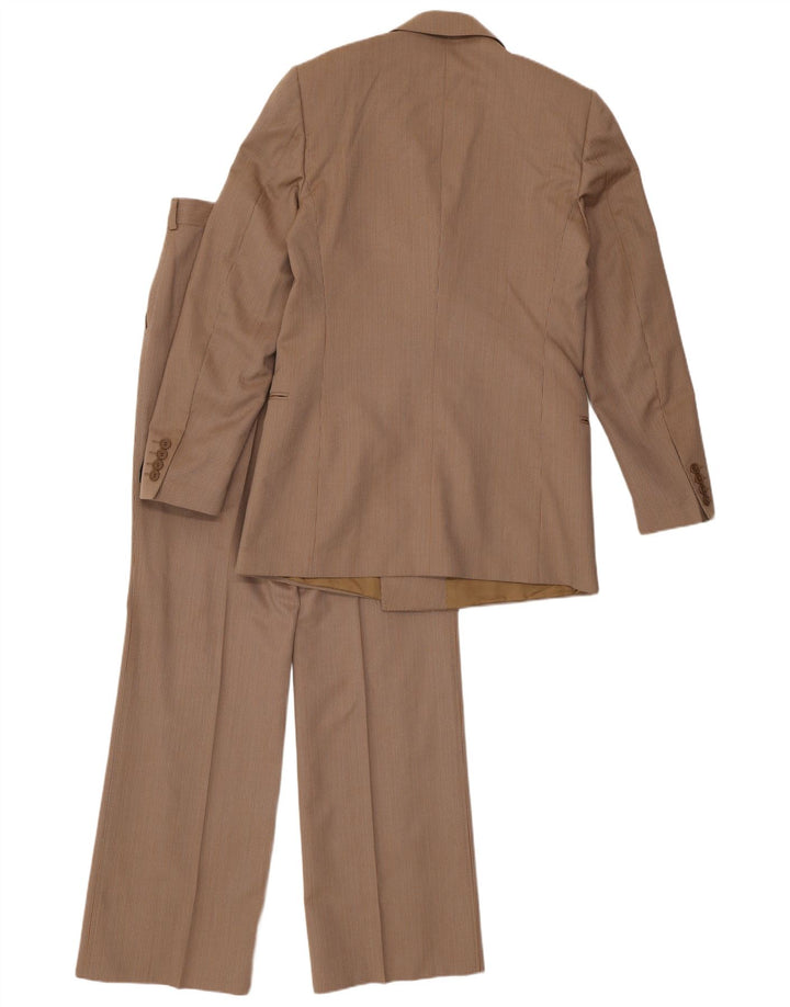 Dwuczęściowy garnitur męski w stylu vintage IT 48 Medium W30 L32 Brązowy w prążki