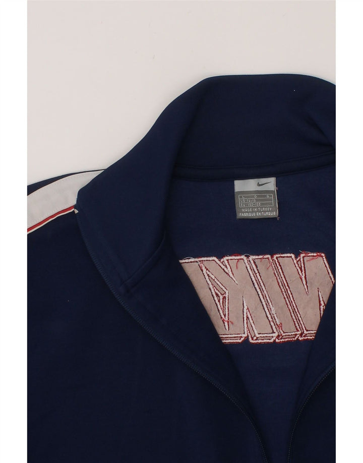 NIKE Boys Tracksuit Top Jacket 14-15 Years Large  Navy Blue Colourblock Vintage Nike and Second-Hand Nike from Messina Hembry 