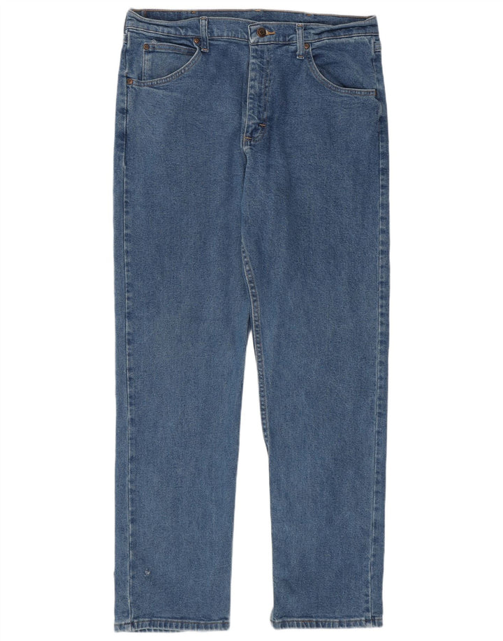 Męskie proste dżinsy Wrangler W36 L32 Niebieskie bawełniane
