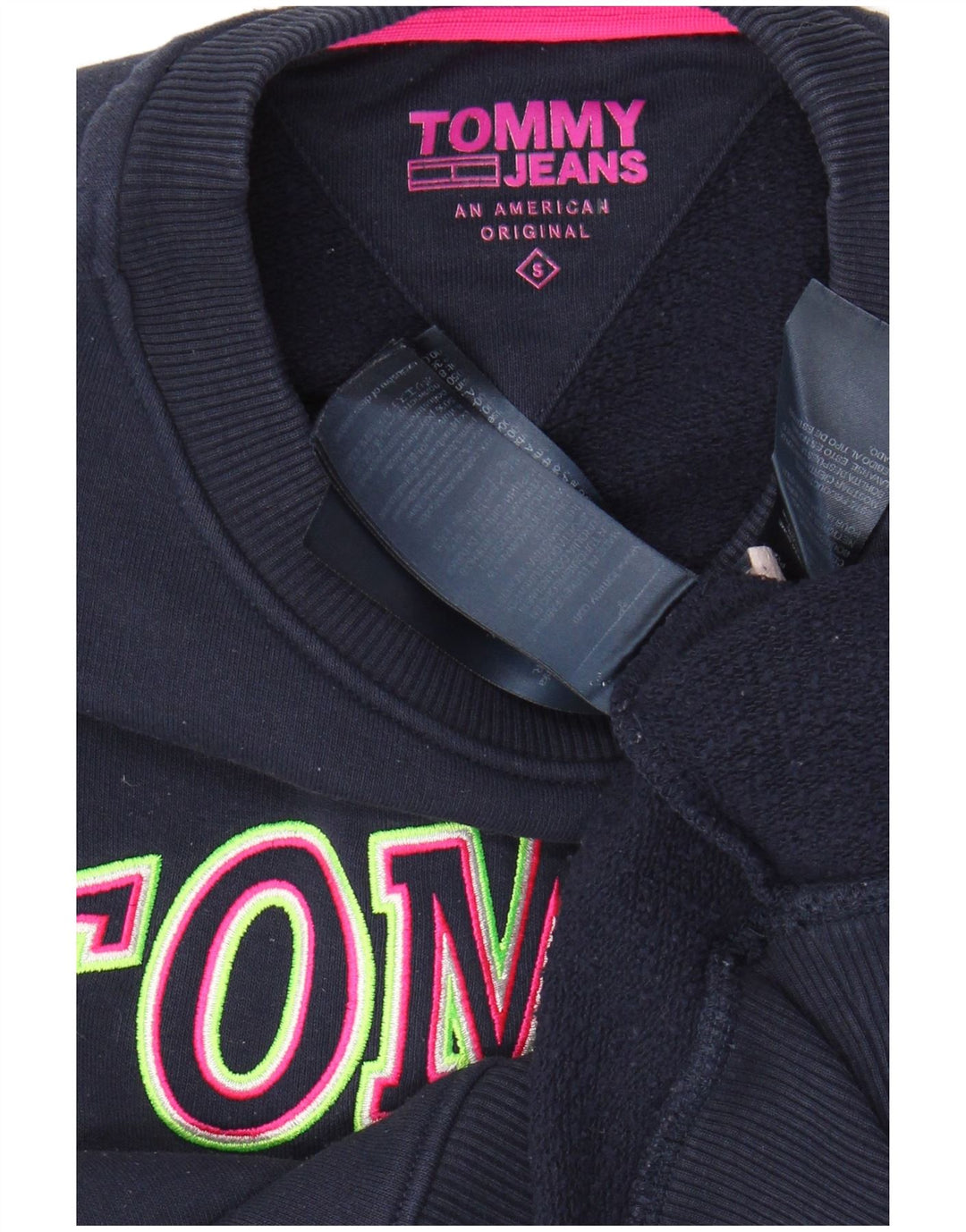 Damska bluza dresowa TOMMY HILFIGER Crop UK 10, mała, granatowa