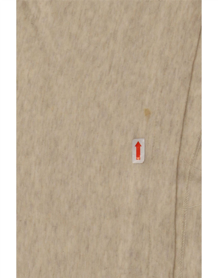 POLO RALPH LAUREN Męska koszulka polo z długim rękawem, duża, beżowa, nakrapiana bawełna