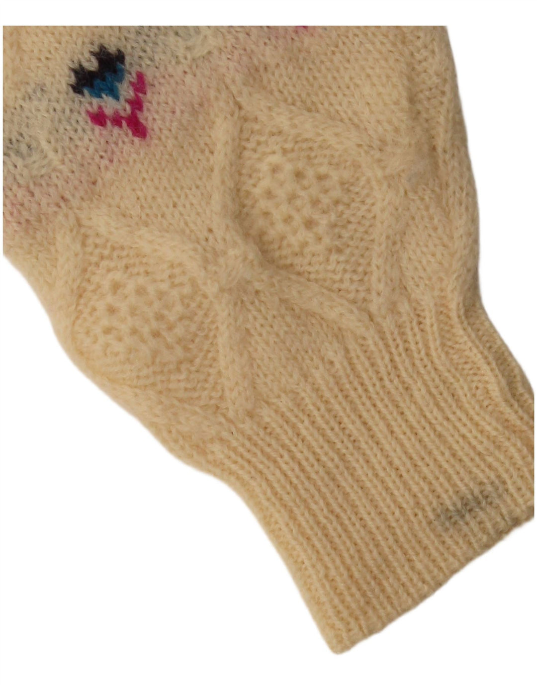 Damski sweter z golfem WALBUSCH UK 16 Large Beige Fair Isle