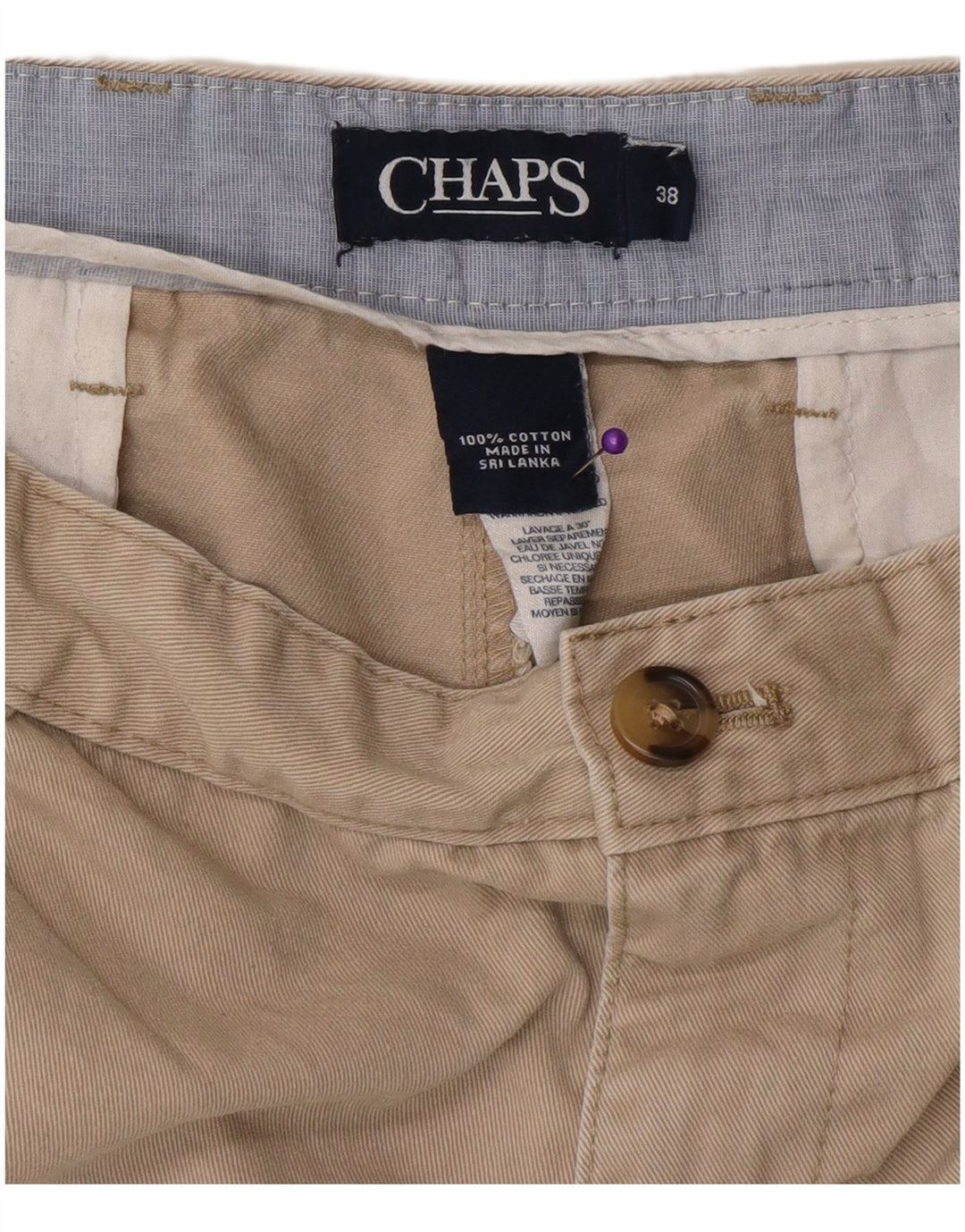 Męskie spodenki chino Chaps W38 XL beżowa bawełna