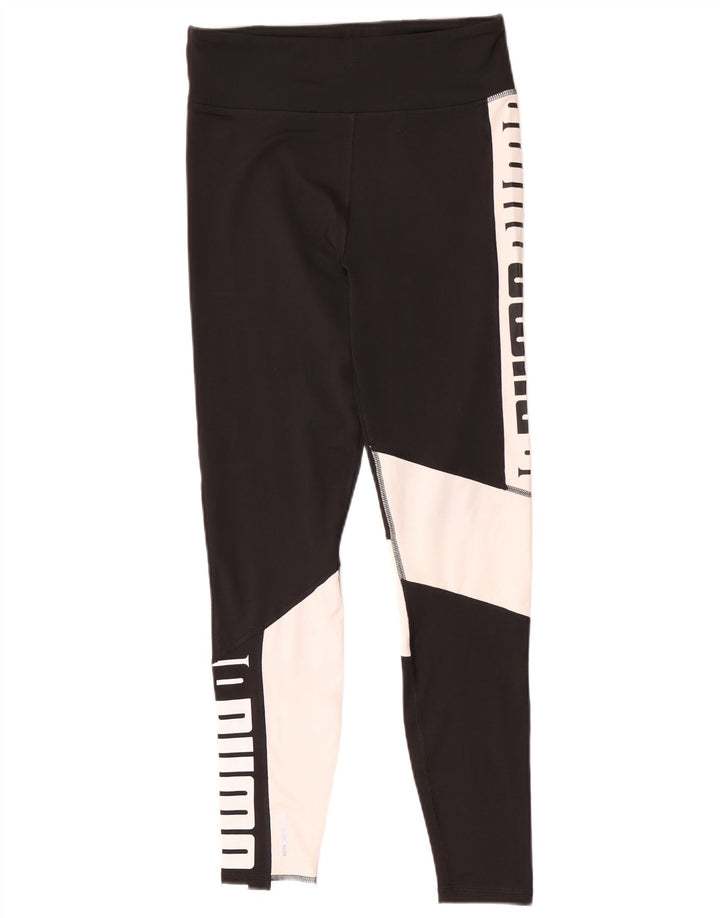 Damskie legginsy Puma Graphic UK 12, średni czarny, blok kolorów
