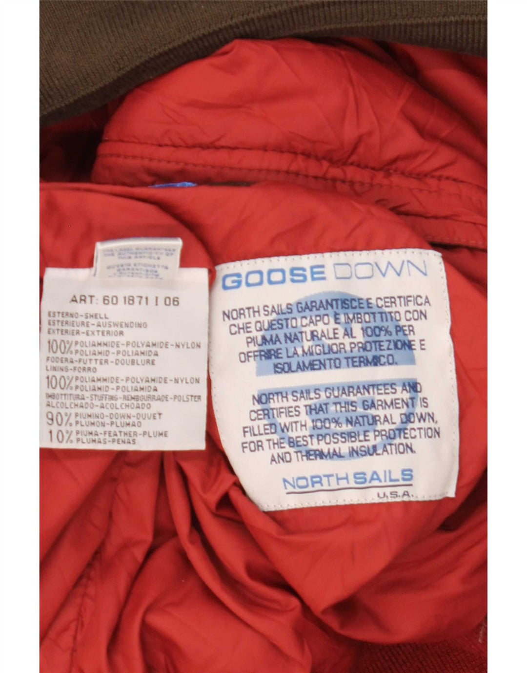 Męska ocieplana kurtka North Sails UK 44 2XL Brązowa, Poliamid