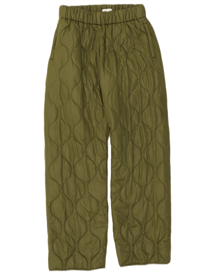 Damskie pikowane spodnie Topshop XS W25 L30 Zielony poliester