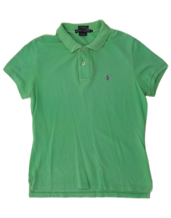 Damska obcisła koszulka polo Ralph Lauren, duża, zielona bawełna