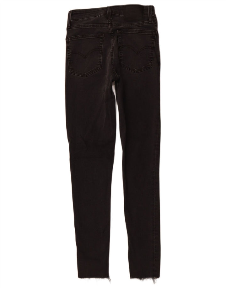 Damskie jeansy LEVI'S 721 z wysokim stanem W25 L27 czarne