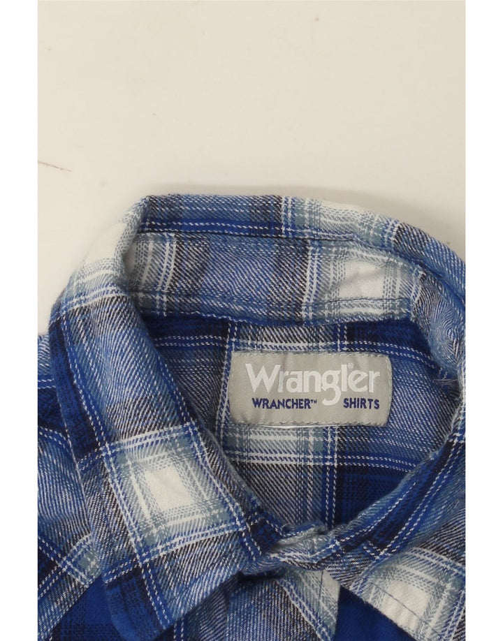 Męska koszula flanelowa Wrangler w dużą niebieską kratkę