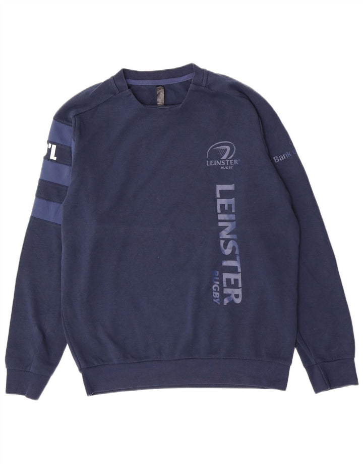 Adidas Męska bluza z grafiką, duża, granatowa, bawełniana