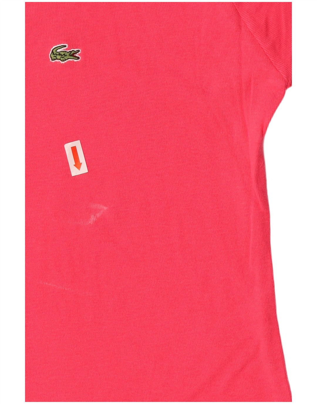 T-shirt damski LACOSTE, rozmiar 42, duży, różowy, bawełniany