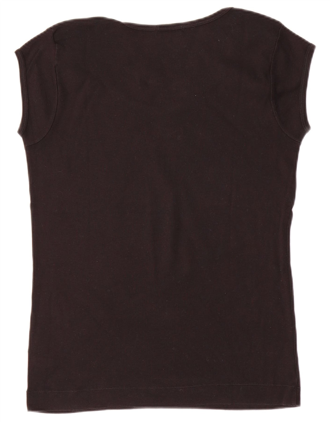 Damska koszulka z grafiką SISLEY Top UK 14, duża, czarna, bawełniana