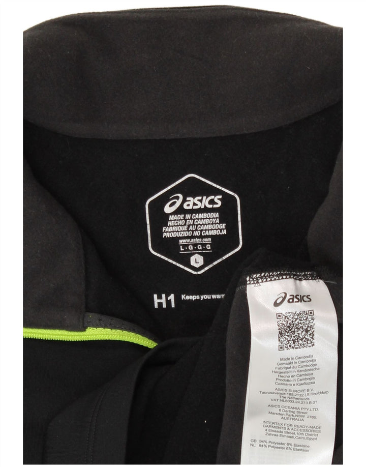 Męski dres Asics z zamkiem błyskawicznym i dużym, czarnym blokiem kolorów