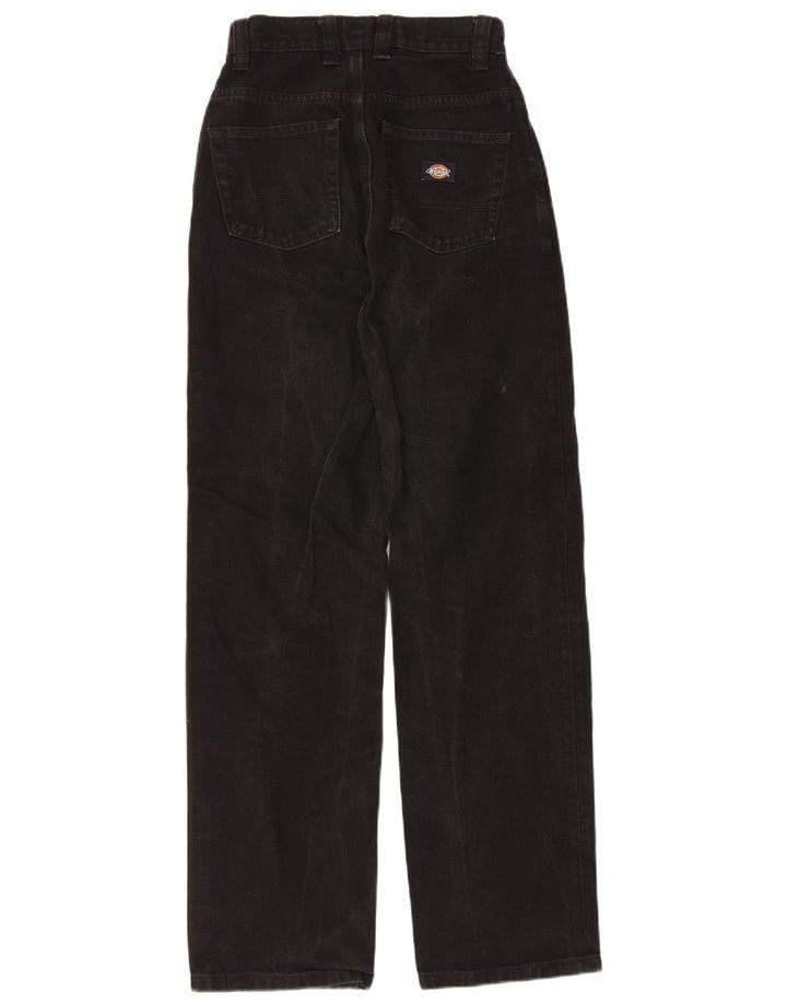 Damskie dżinsy DICKIES z wysokim stanem W25 L30, czarna bawełna