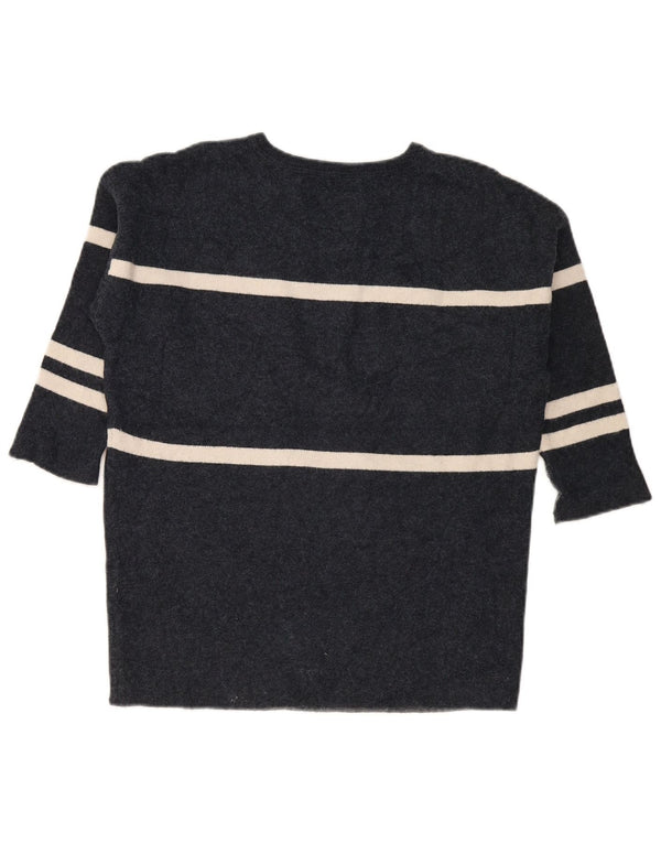 Abercrombie & Fitch Damski sweter z grafiką z dekoltem w łódkę UK 10 Small Gre