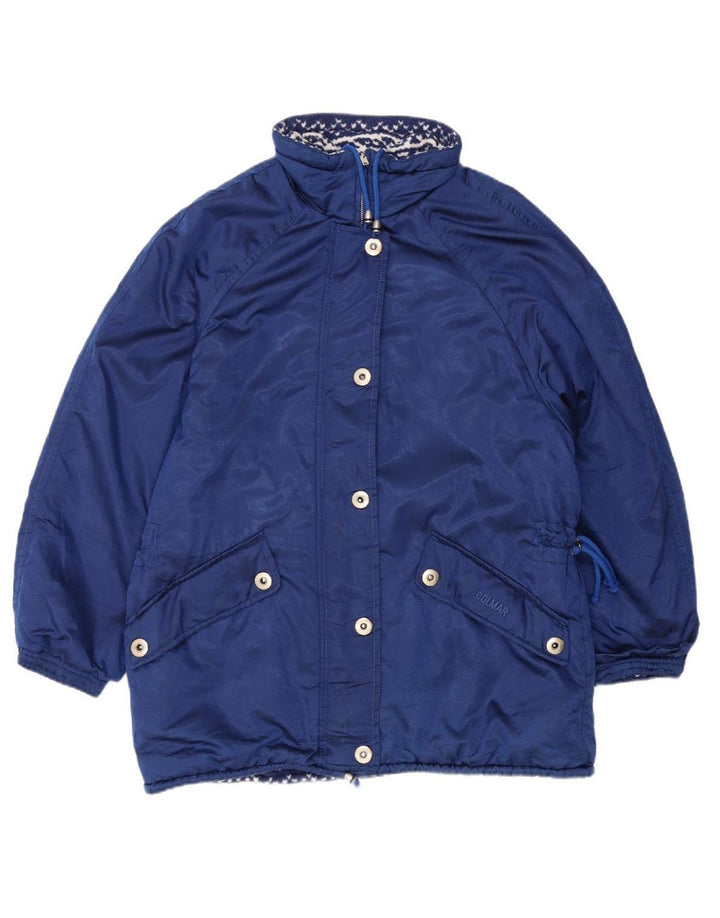 COLMAR Womens Reversible Padded Coat IT 44 Medium Blue Nylon