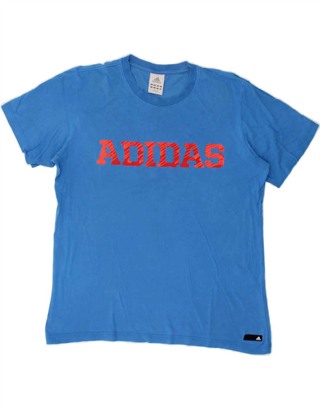 ADIDAS Mens Graphic T-Shirt Top Large Blue Vintage Adidas and Second-Hand Adidas from Messina Hembry 