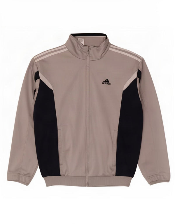 Adidas Męska bluza dresowa z grafiką UK 42/44 Duży szary blok kolorów