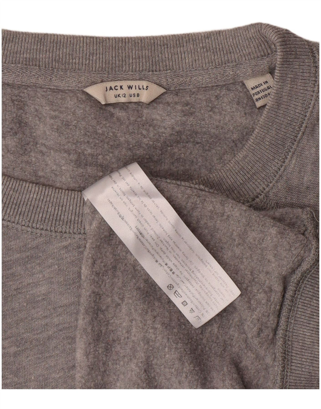 Damski sweter JACK WILLS UK 12, średnioszary, bawełniany