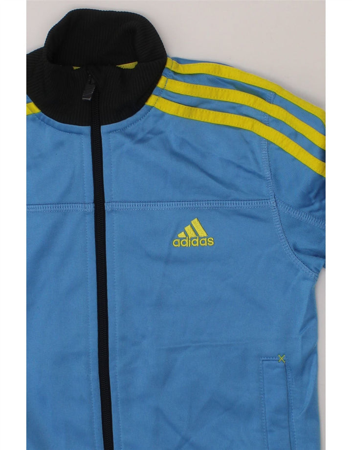 ADIDAS Boys Tracksuit Top Jacket 5-6 Years Blue Polyester Vintage Adidas and Second-Hand Adidas from Messina Hembry 