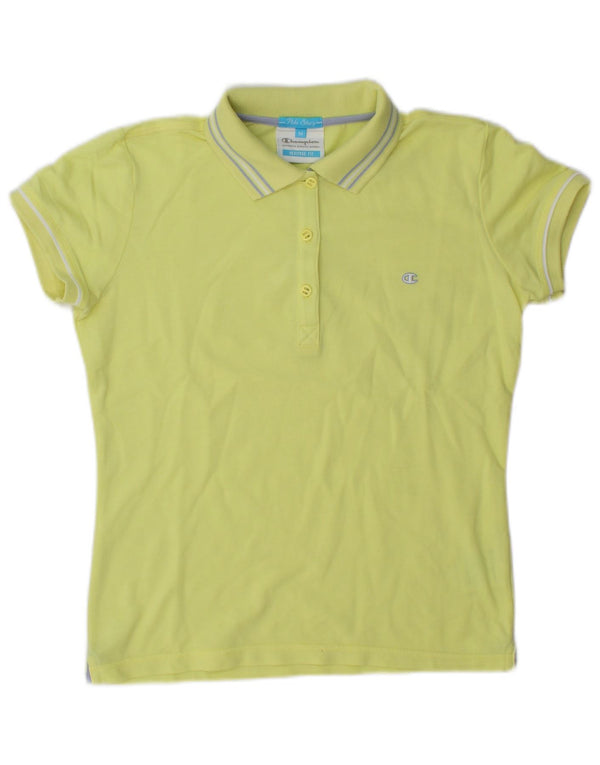 Damska koszulka polo Champion Heritage Fit UK 14, średnia żółta bawełna