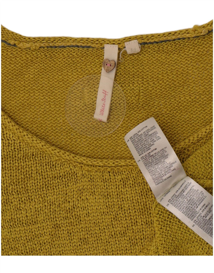 Damski sweter z rękawem 3/4 White Stuff i dekoltem w łódkę, UK 14, średni zielony