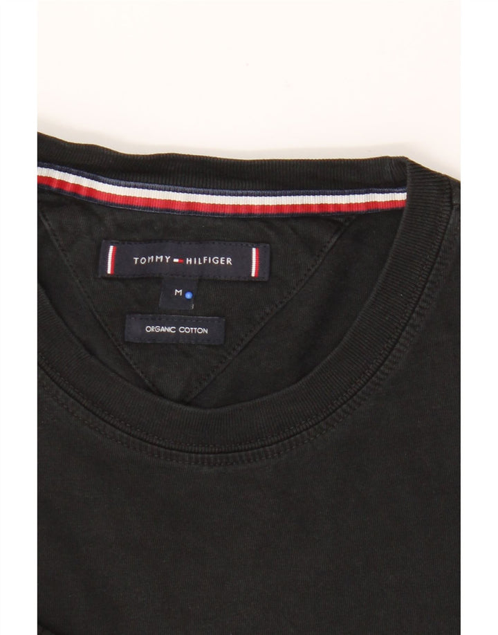 T-shirt męski Tommy Hilfiger Top, średni czarny, bawełniany